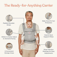 Ergobaby Omni Deluxe All - In - One Mesh Baby Carrier - Soft Olive - Carriers - 