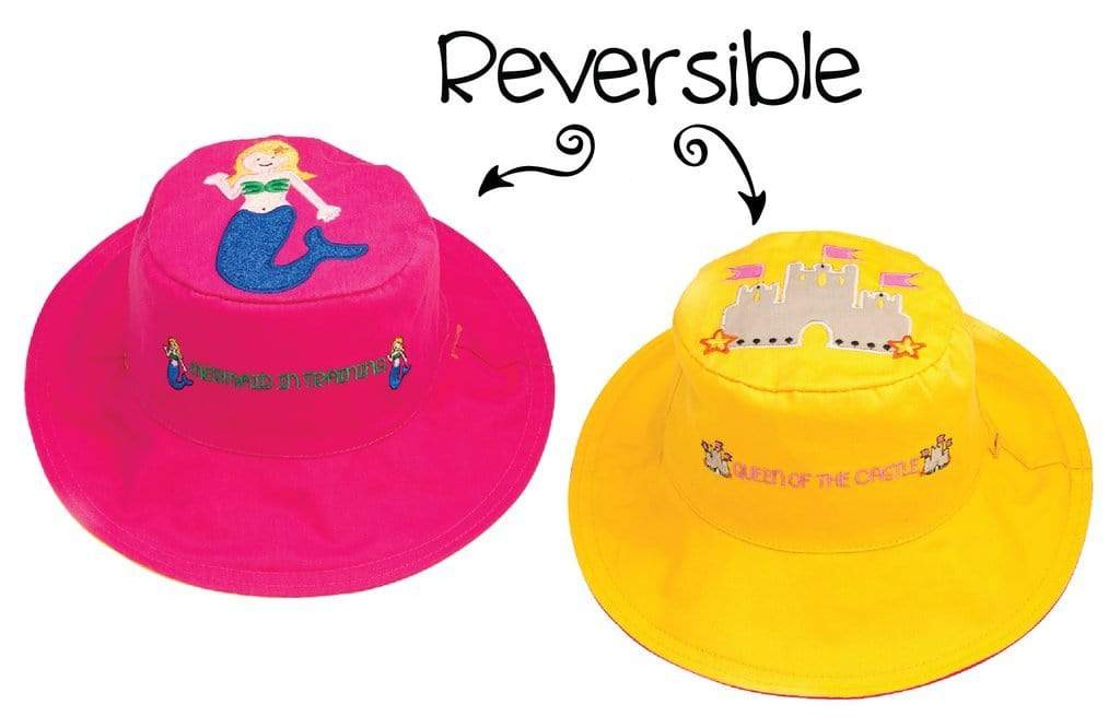 Reversible Kids Sun Hat - Mermaid /Sandcastle -HYPHEN KIDS