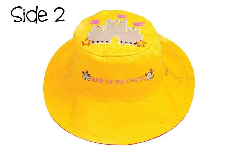 Reversible Kids Sun Hat - Mermaid /Sandcastle - HYPHEN KIDS