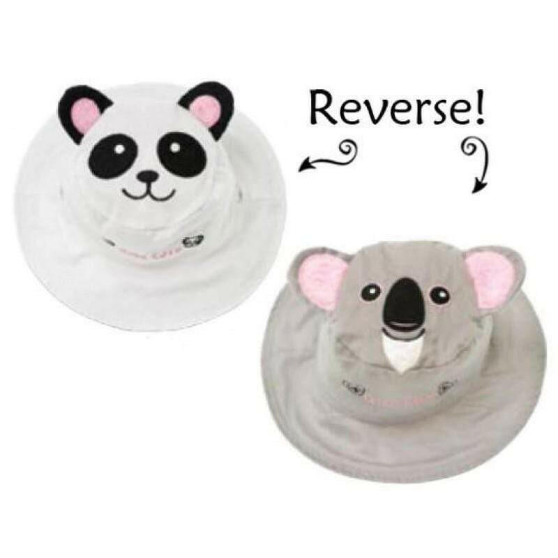 Reversible Kids Sun Hat - Panda/Koala - HYPHEN KIDS
