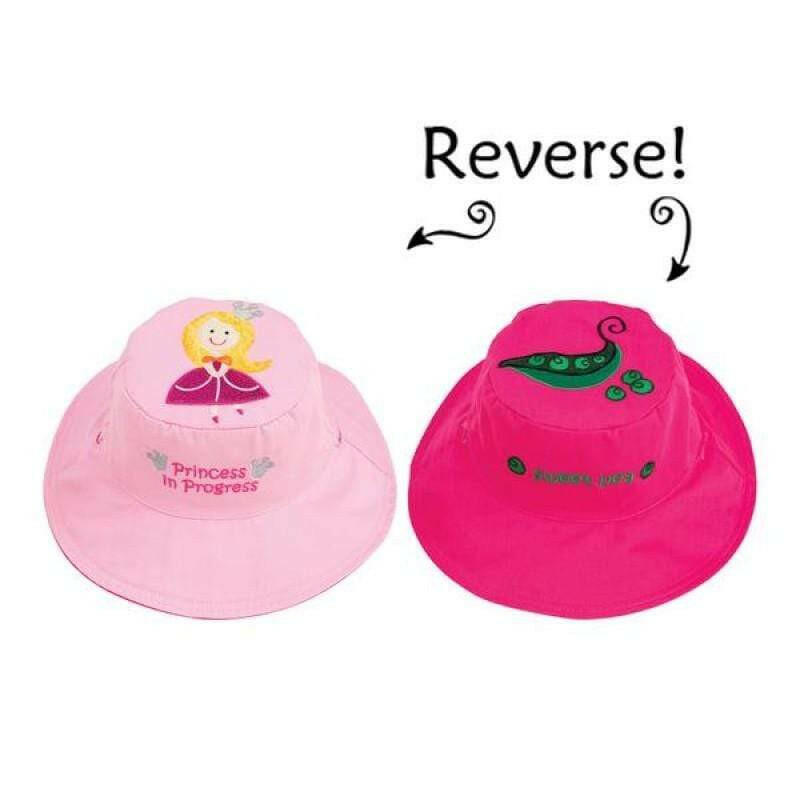 Reversible Kids Sun Hat - Princess/Pea (Small Size) - HYPHEN KIDS