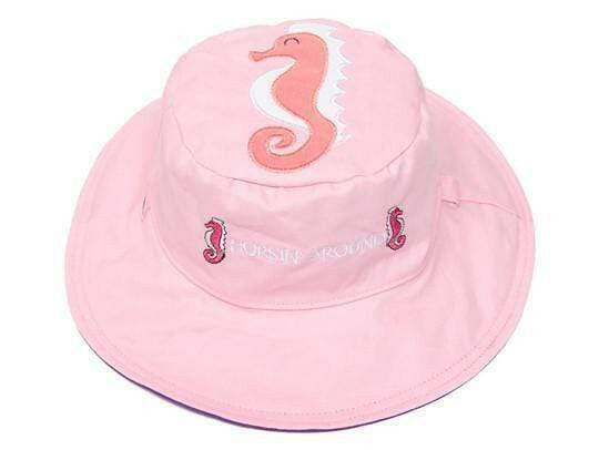 Reversible Kids Sun Hat - Seahorse/Whale - HYPHEN KIDS