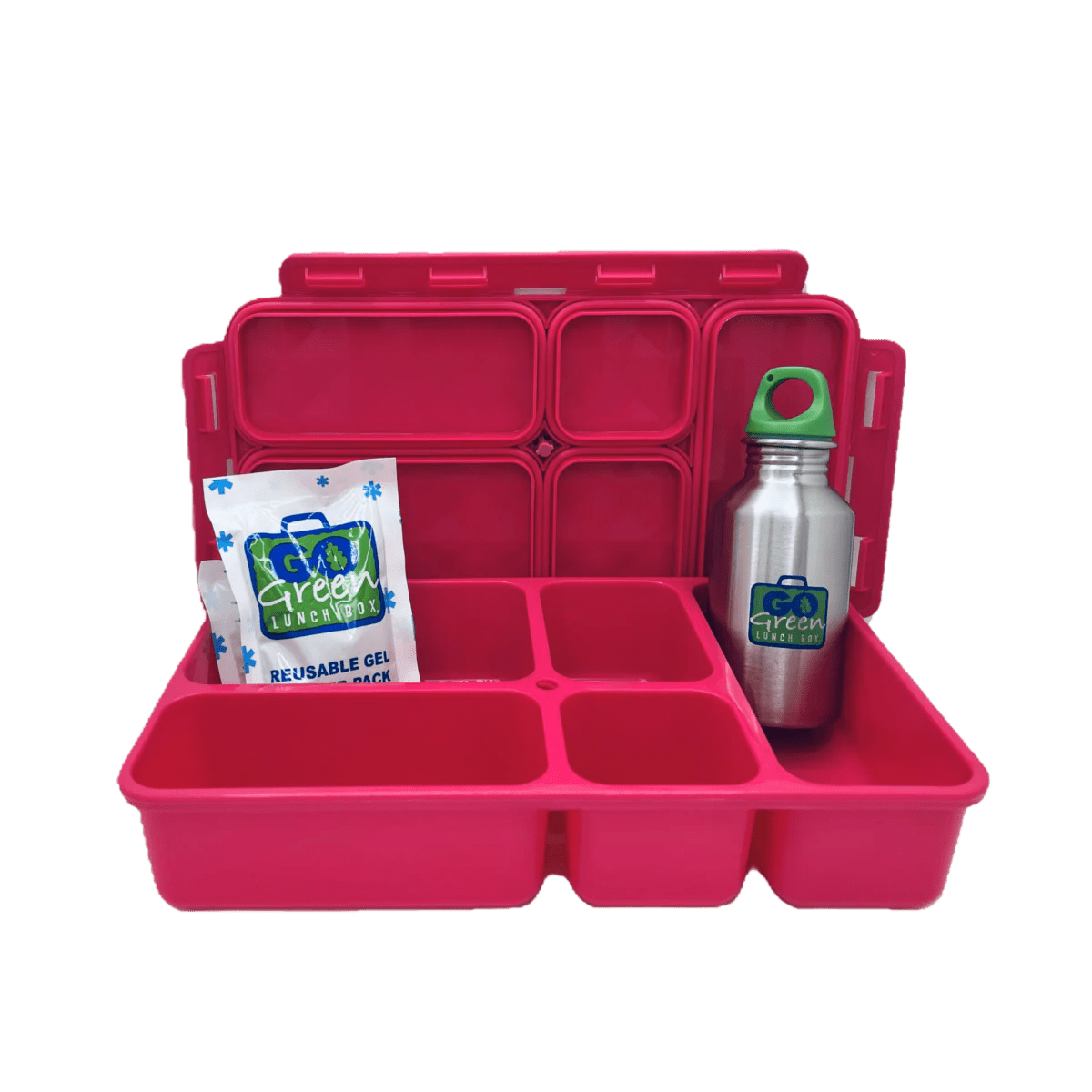 Go Green Lunch Box Set - Cosmic (Pink Lunchbox + insulated bag + drink bottle + ice pack) - Lunch Boxes - Large Lunch Box