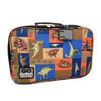 Shop Go Green Lunch Box Set - Jurassic Party - Blue Large Lunchbox NZ | Premium Lunch Boxes for School Kids