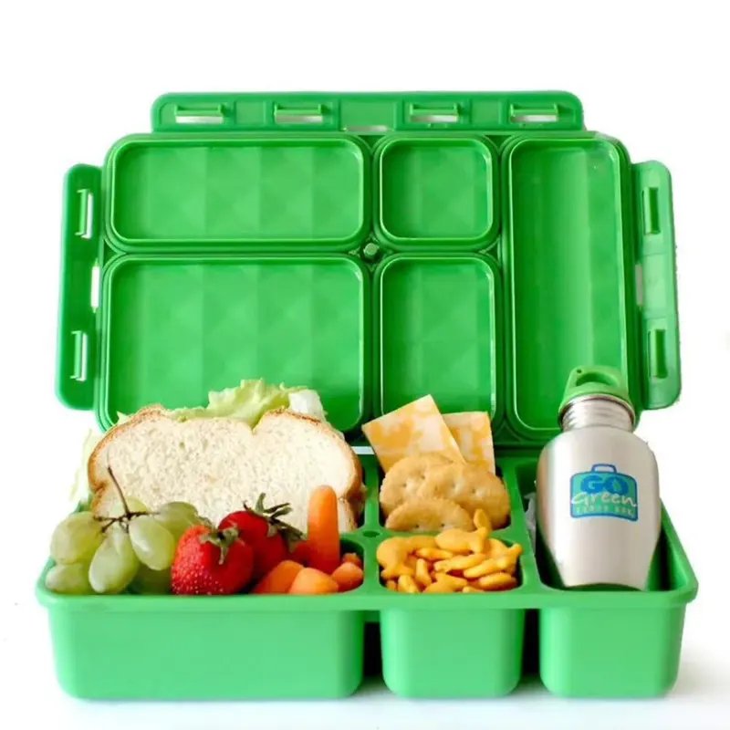 Go Green Food Box - Green Large Bento Lunch Box - Lunch Boxes - Large Lunch Box