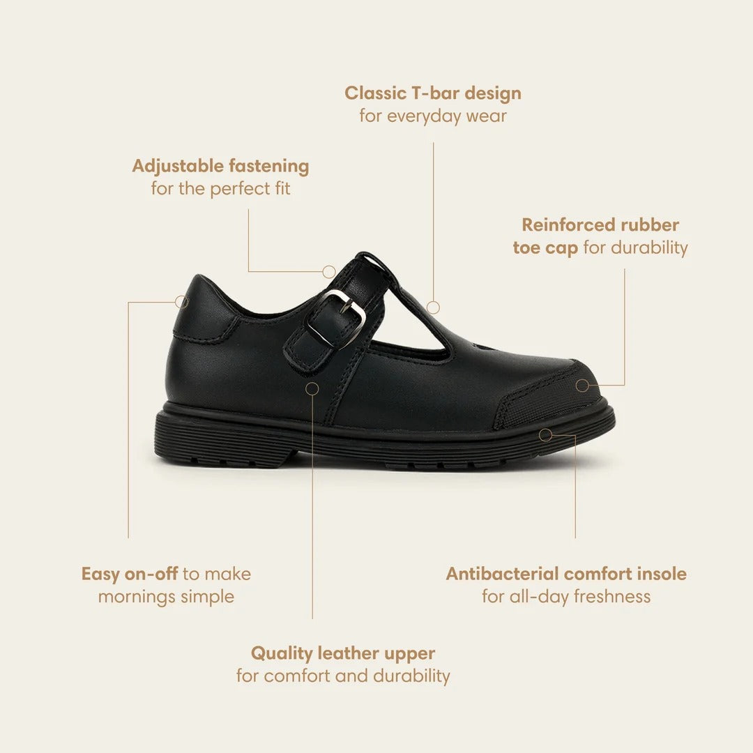 Pretty Brave Athena T-Bar School Shoes