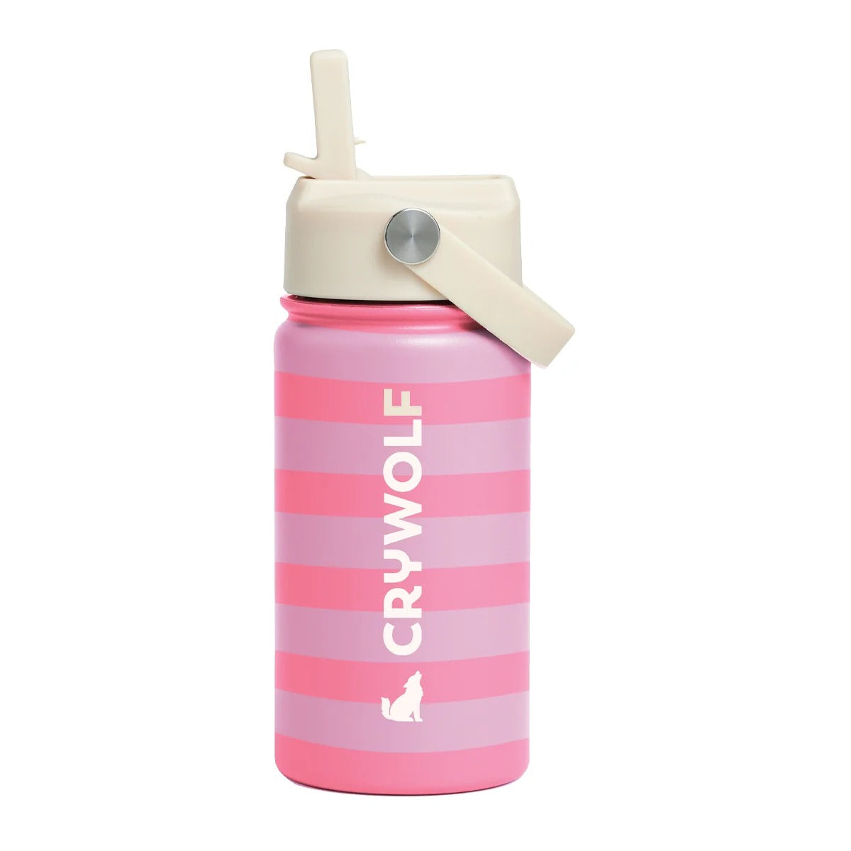 Crywolf Drink Bottle (400ml) - Flamingo Stripe
