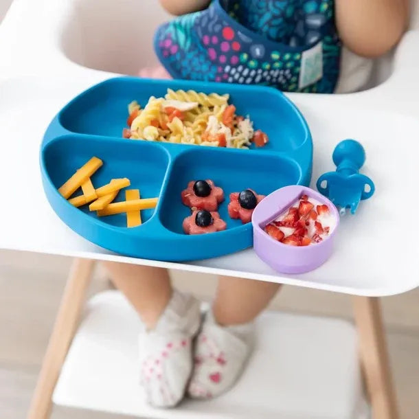 Bumkins Silicone Grip Dish - Blue