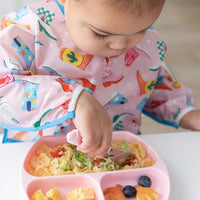 Bumkins Silicone Grip Dish - Pink