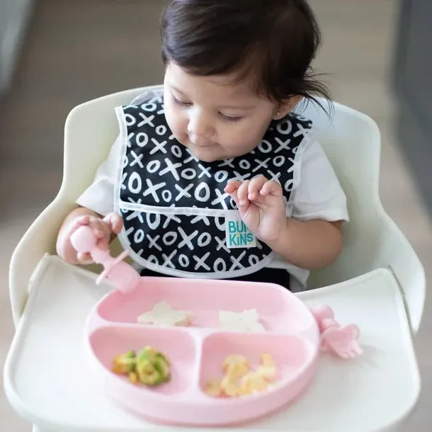 Bumkins Silicone Grip Dish - Pink