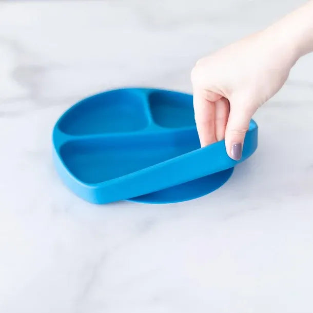 Bumkins Silicone Grip Dish - Blue