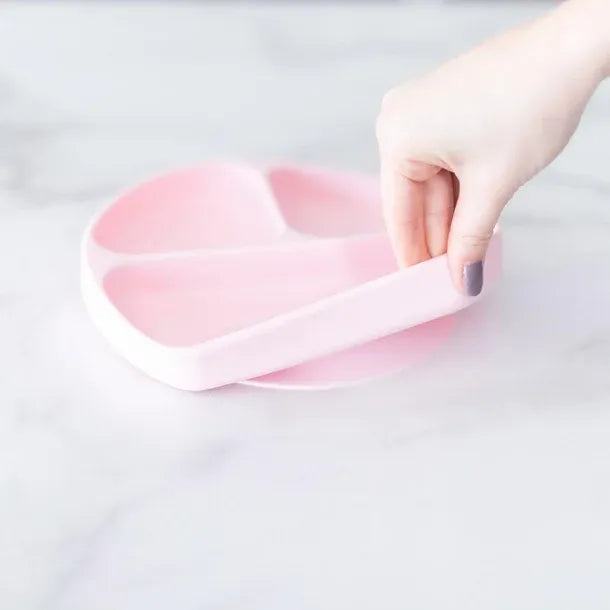 Bumkins Silicone Grip Dish - Pink