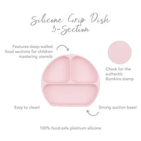 Bumkins Silicone Grip Dish - Pink