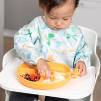 Bumkins Silicone Grip Dish - Tangerine