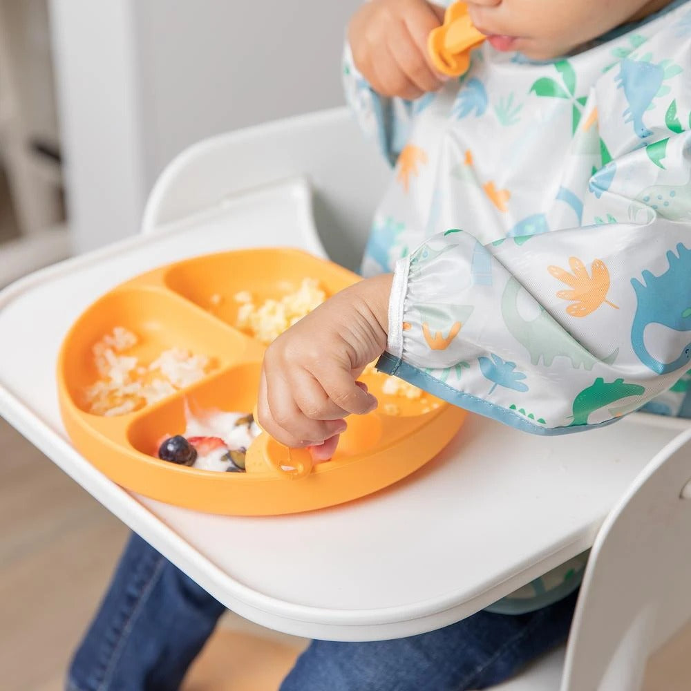 Bumkins Silicone Grip Dish - Tangerine