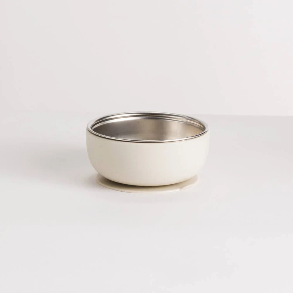 Nestling Stainless Steel Suction Bowl - Oat