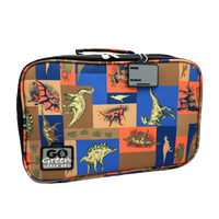 Go Green Lunch Box Set - Jurassic Party - Blue Large Lunchbox