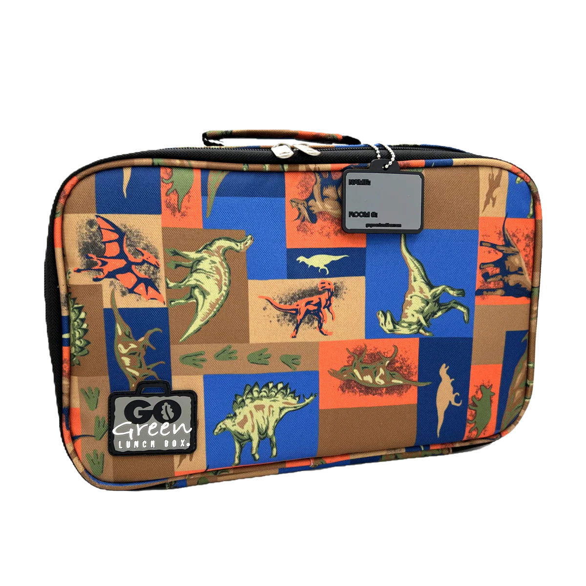 Go Green Lunch Box Set - Jurassic Party - Blue Large Lunchbox