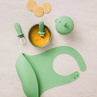 Nestling Stainless Steel Suction Bowl - Sage
