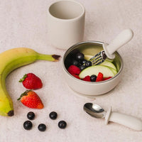 Nestling Stainless Steel Suction Bowl - Oat