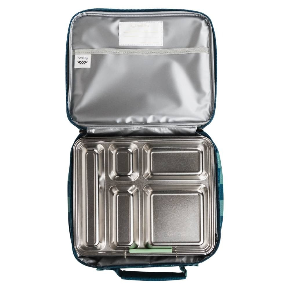 Nestling Insulated Lunch Bag - Blue/Green