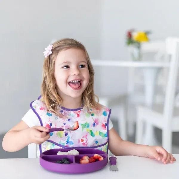 Bumkins Silicone Grip Dish - Purple