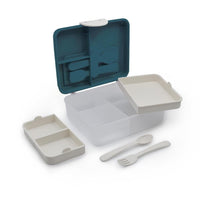 Shop Melii 2 Tier Bento Box Luxe Blue NZ | Premium Lunch Boxes for School Kids