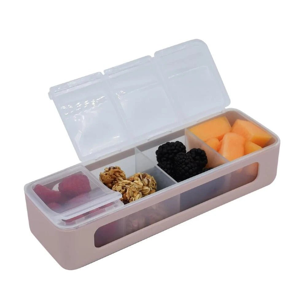 Melii 4 Compartment Snackle Box - Luxe Pink Snack Box for kids