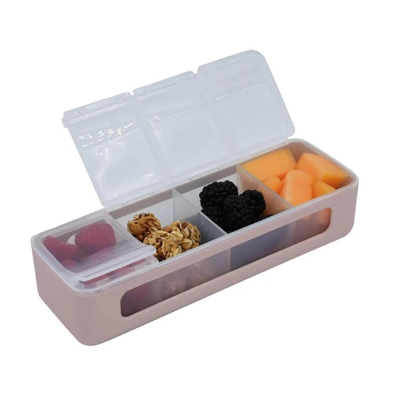 Melii 4 Compartment Snackle Box - Luxe Pink Snack Box for kids