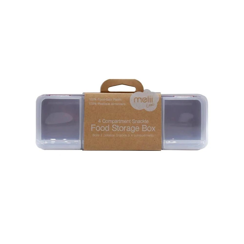 Melii 4 Compartment Snackle Box - Luxe Pink Snack Box for kids