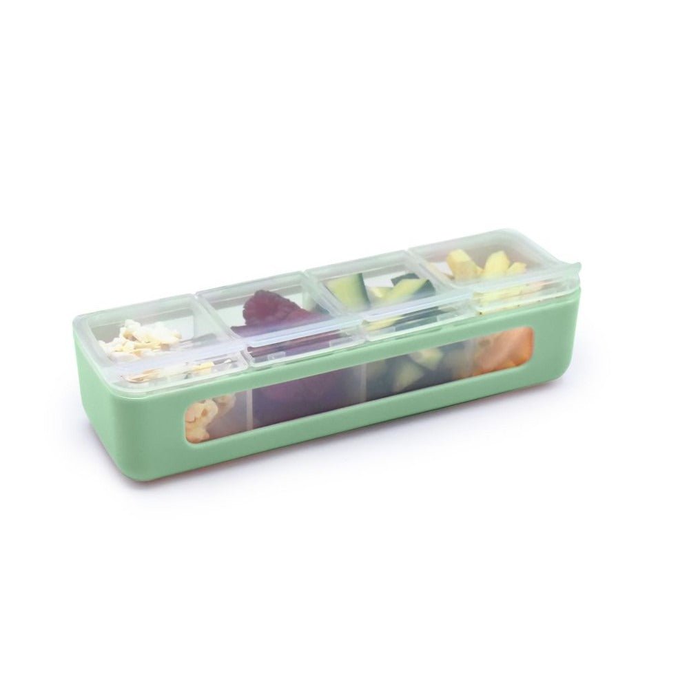 Shop Melii 4 Compartment Snackle Box - Mint NZ | Premium Snack Box for School Kids