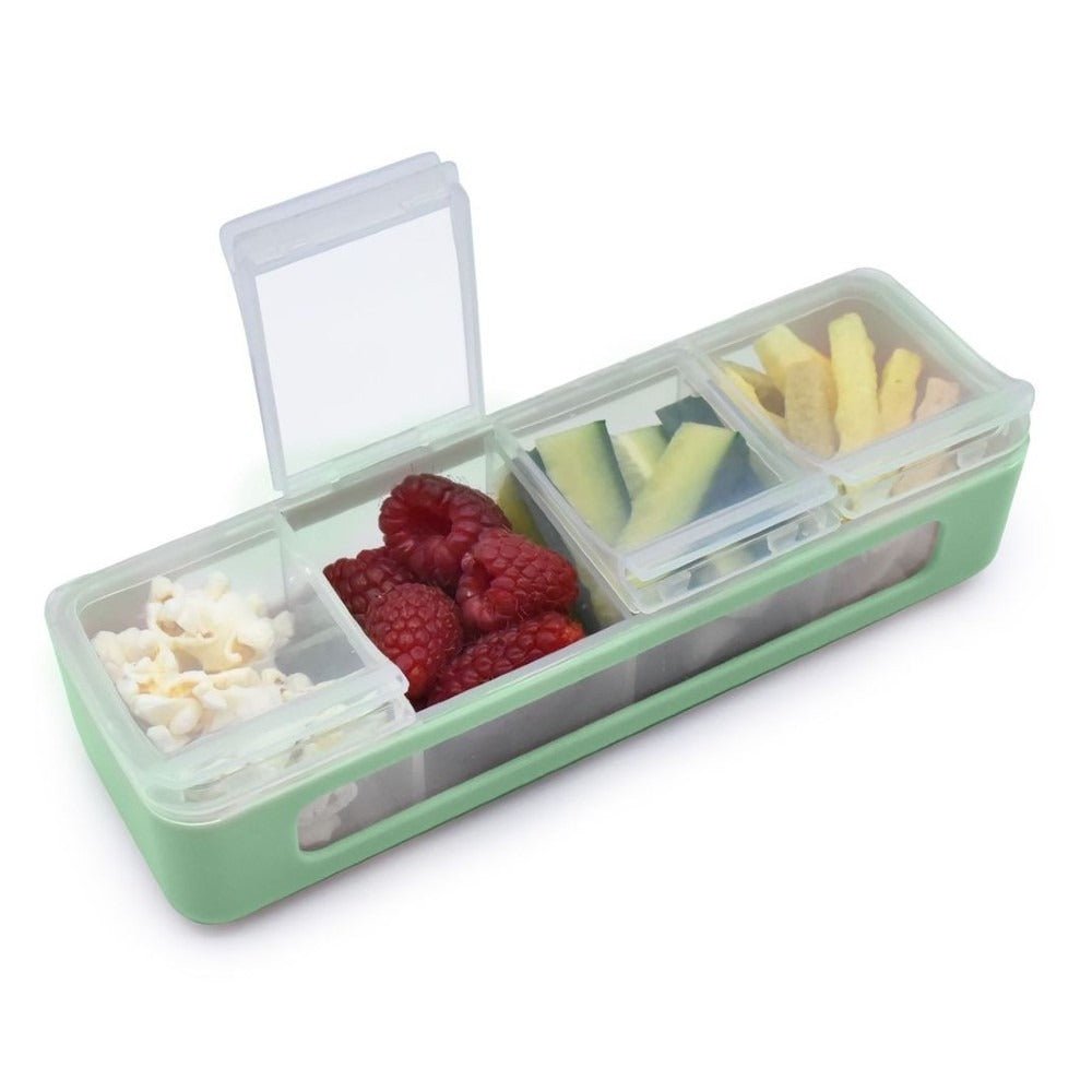 Shop Melii 4 Compartment Snackle Box - Mint NZ | Premium Snack Box for School Kids