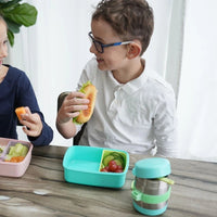 Shop Melii Insulated Fidget Thermos - Mint/Blue/Lime NZ | Premium Food Jar for School Kids