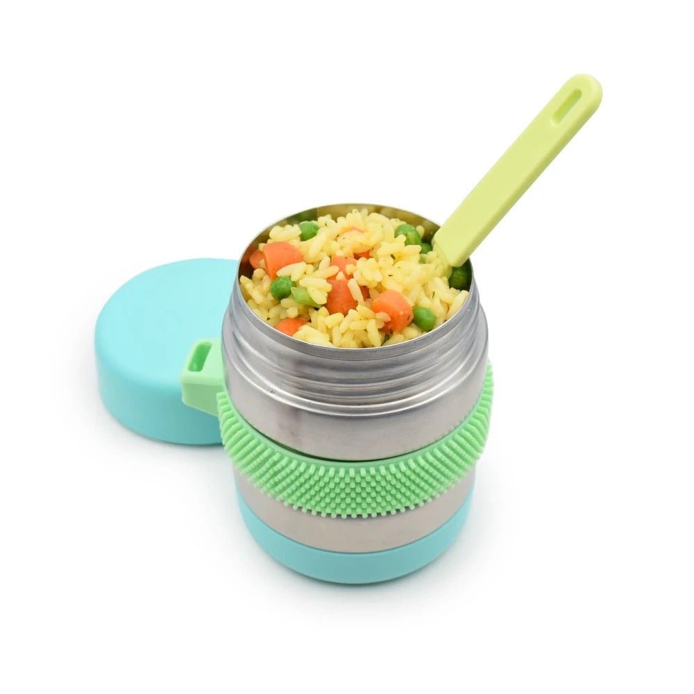 Shop Melii Insulated Fidget Thermos - Mint/Blue/Lime NZ | Premium Food Jar for School Kids