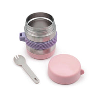 Shop Melii Insulated Fidget Thermos - Pink/Purple/Grey NZ | Premium Food Jar for School Kids