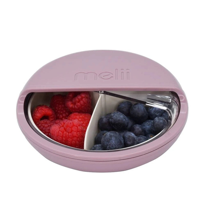 Melii Spin Snack Container - Luxe Pink Snack Box for kids