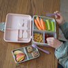 Melii 2 Tier Bento Box - Pink & Grey - Lunch Boxes - Large Lunch Box