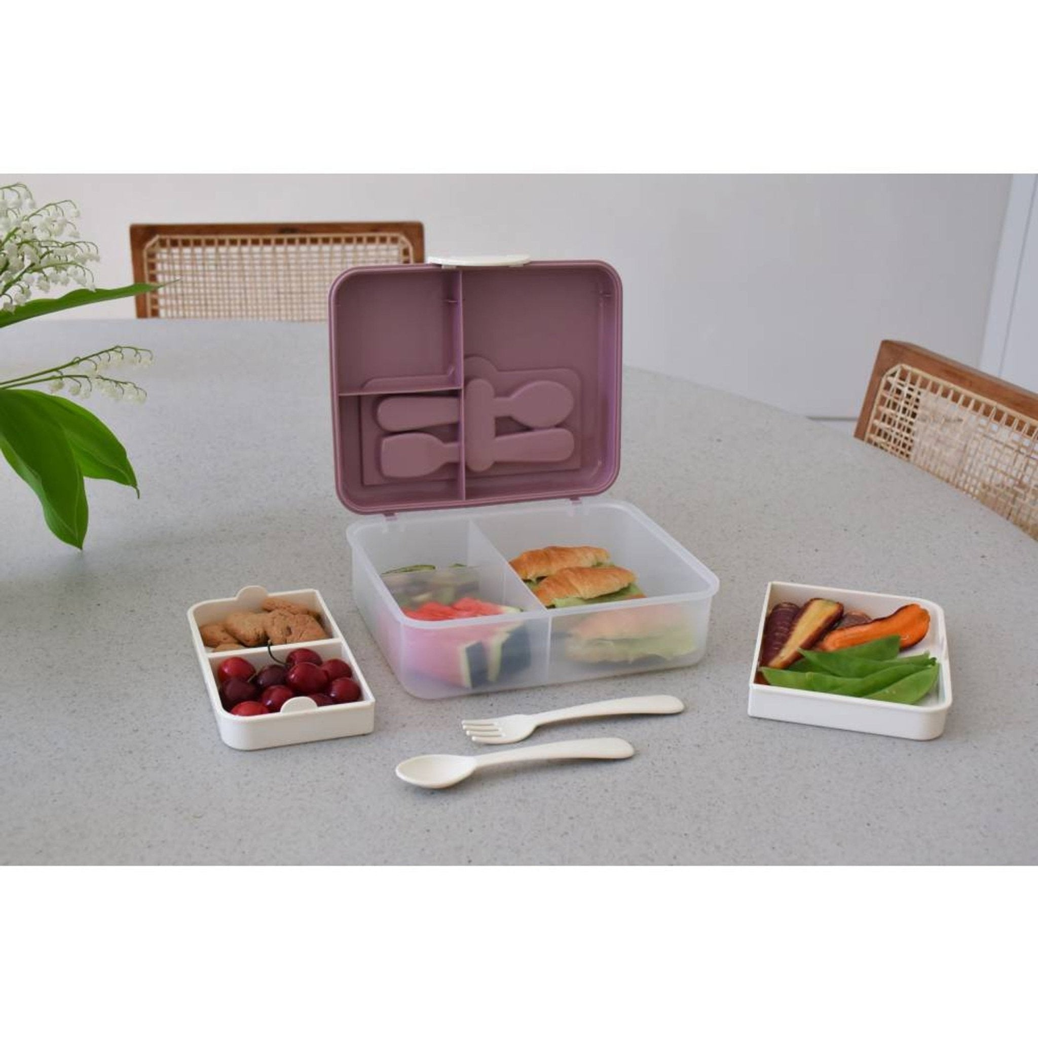 Melii 2 Tier Bento Box - Luxe Pink - Lunch Boxes - Large Lunch Box