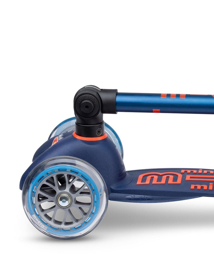 Mini Micro Deluxe Foldable 3 Wheel Scooter - Navy Blue - HYPHEN KIDS