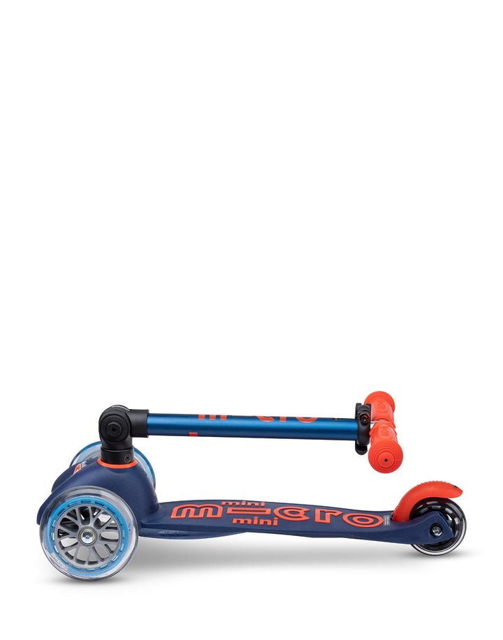 Mini Micro Deluxe Foldable 3 Wheel Scooter - Navy Blue - HYPHEN KIDS