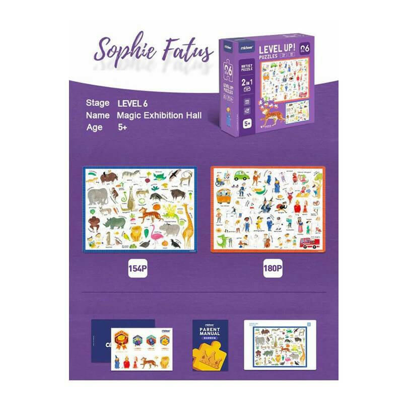 Mideer Artists Puzzles | Level 6 Sophie Fatus | Ages 5+ | Includes 2 bags - Educational Toys - not - on - sale