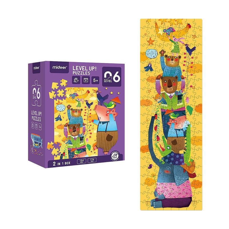 Mideer Progressive Puzzles - Level 6 Imagine The World | Ages 5+ | Includes 2 bags -HYPHEN KIDS