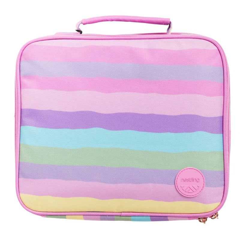 Nestling Insulated Lunch Bag - Sorbet Stripe – Lunch Bag NZ | Hyphen Kids