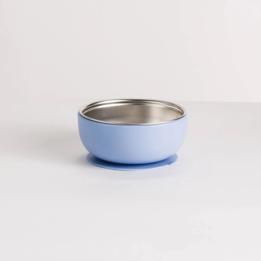 Nestling Stainless Steel Suction Bowl - Dusty Blue – Bowls & Utensils NZ | Hyphen Kids