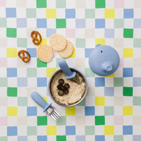Nestling Stainless Steel Suction Bowl - Dusty Blue – Bowls & Utensils NZ | Hyphen Kids