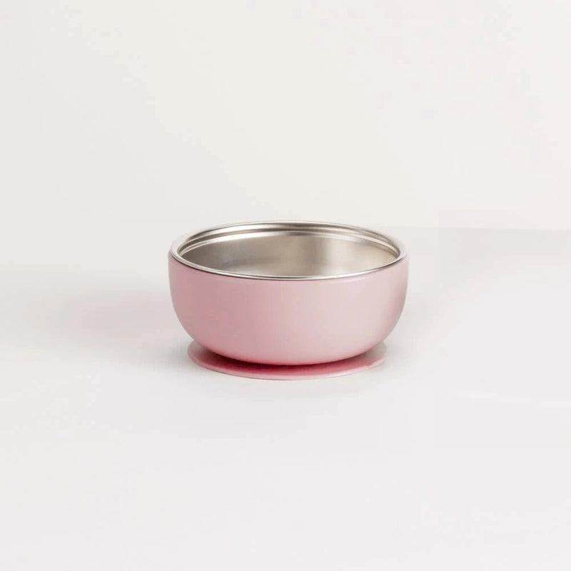 Nestling Stainless Steel Suction Bowl - Dusty Pink – Bowls & Utensils NZ | Hyphen Kids