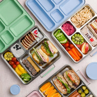 Nestling Stainless Steel Jumbo Bento Box - Sage - Lunch Boxes - 