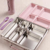 Nestling Stainless Steel Jumbo Bento Box - Dusty Pink - Lunch Boxes - Steel