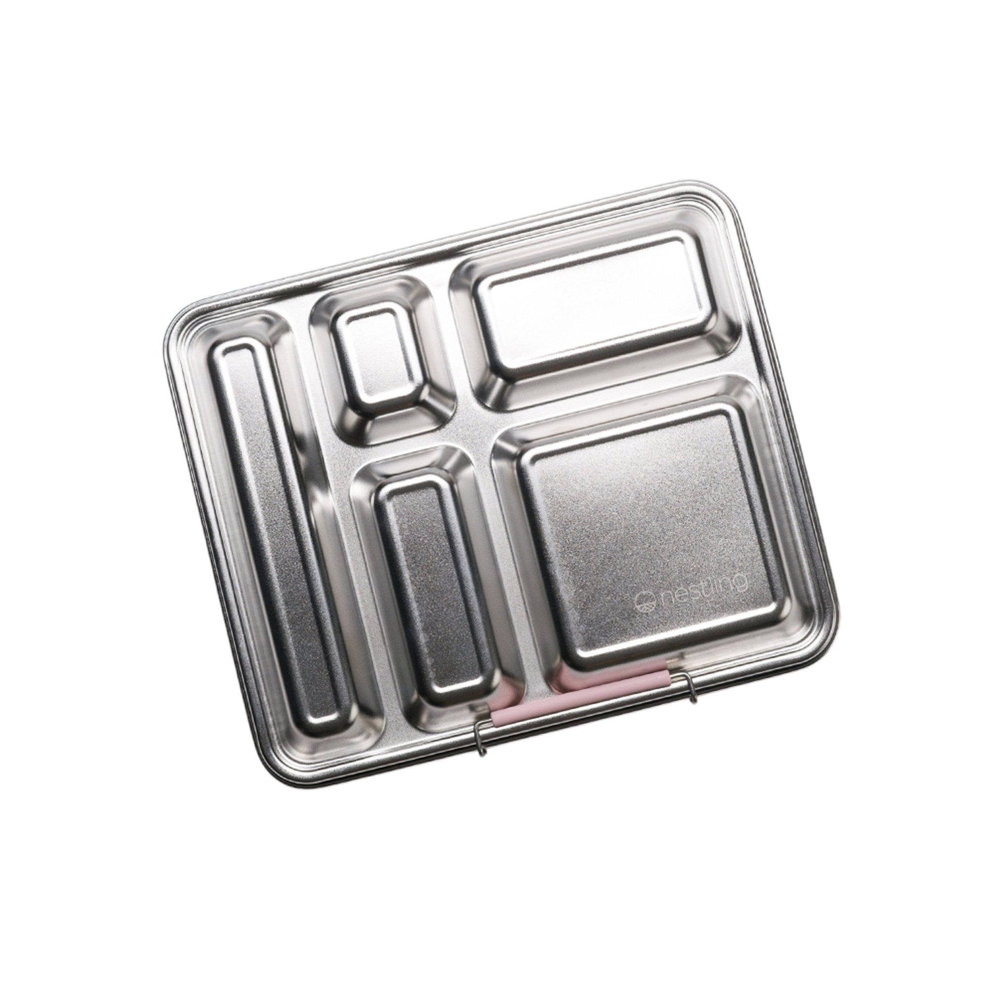 Nestling Stainless Steel Jumbo Bento Box - Dusty Pink - Lunch Boxes - Steel