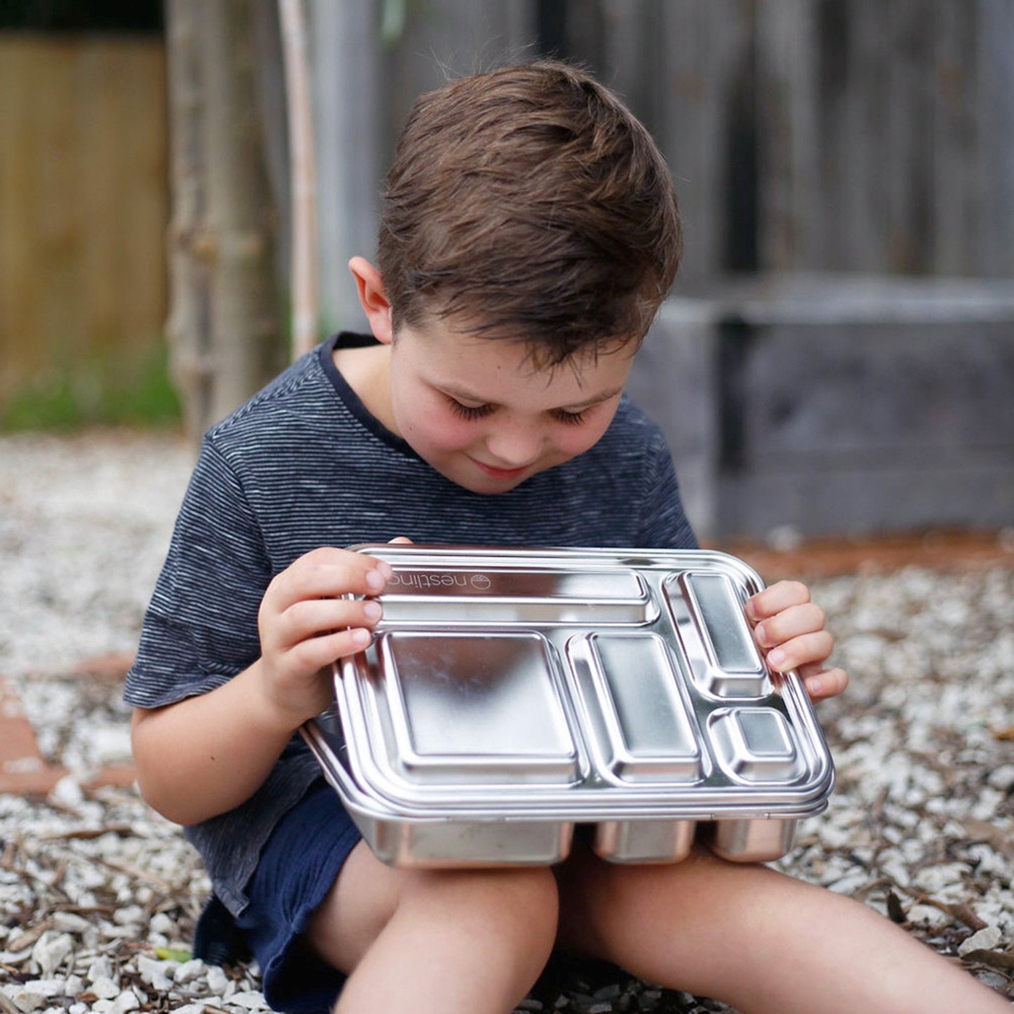 Nestling Stainless Steel Bento Box - Lunch Boxes - Steel